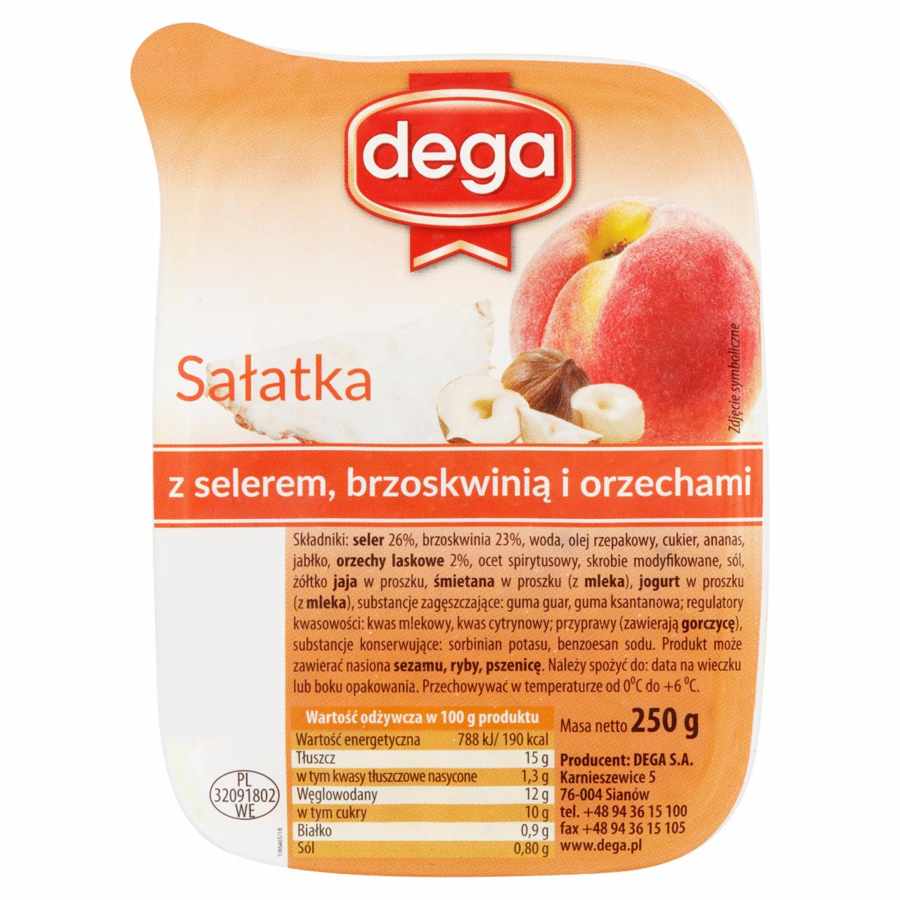 Zdjęcia - Dega Sałatka z selerem brzoskwinią i orzechami 250 g