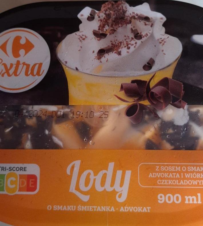 Zdjęcia - Lody o smaku śmietanka adwokat K-classic extra Carrefour