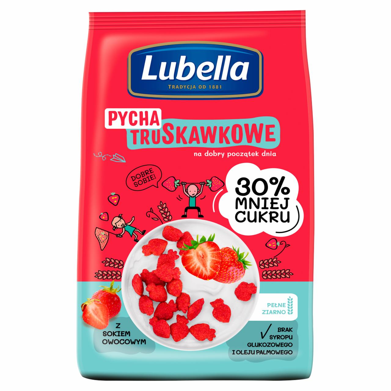 Zdjęcia - Lubella Pycha truskawkowe Zbożowe chrupki z dodatkiem soku truskawkowego 400 g