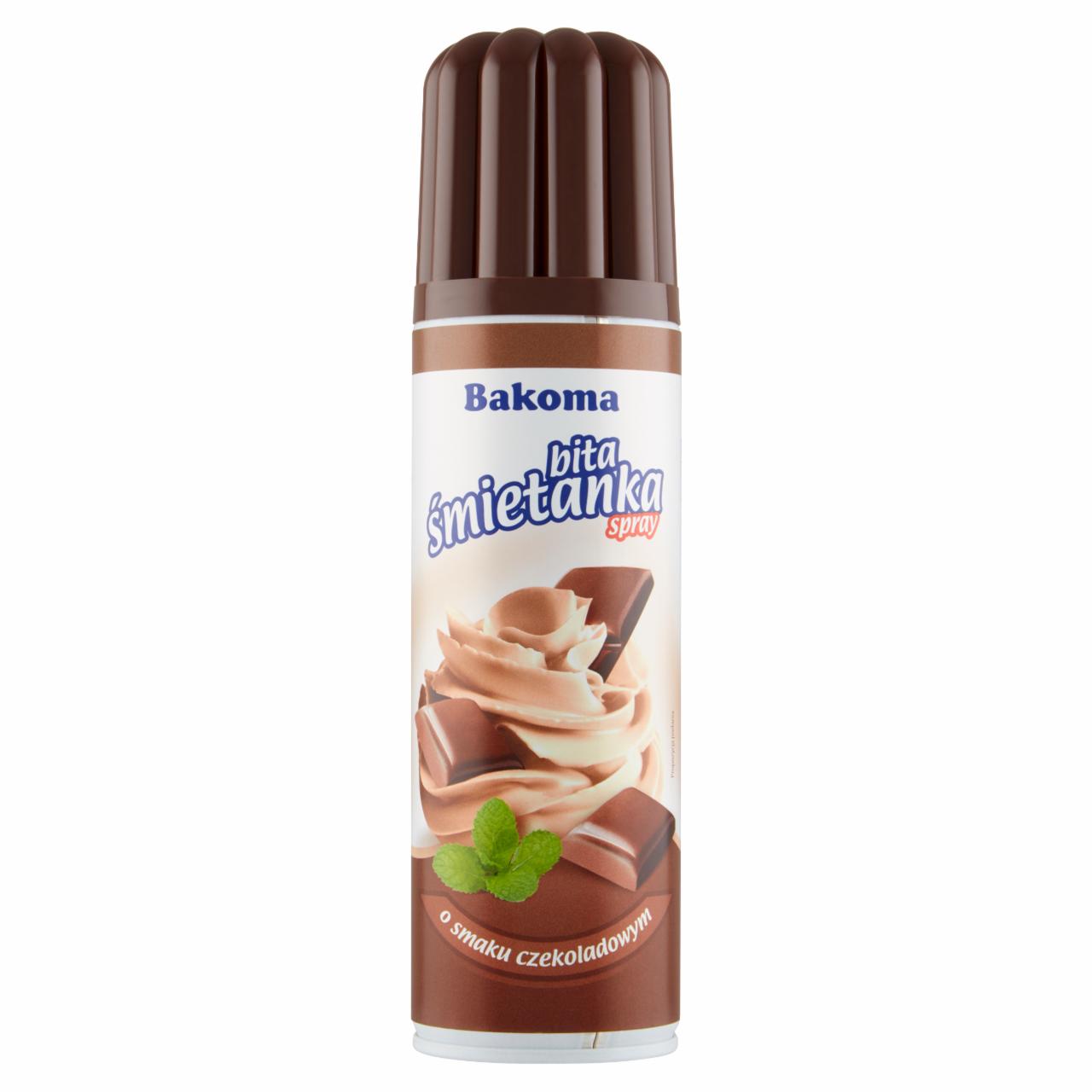 Zdjęcia - Bakoma Bita śmietanka spray o smaku czekoladowym 250 g