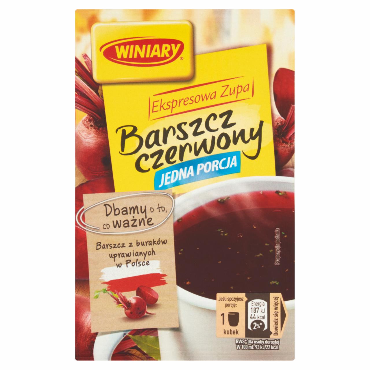 Zdjęcia - Winiary ekspresowa zupa Barszcz czerwony 13 g