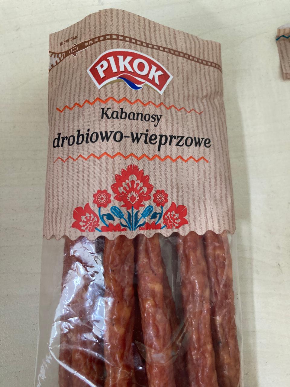 Zdjęcia - Kabanosy drobiowo wieprzowe Pikok