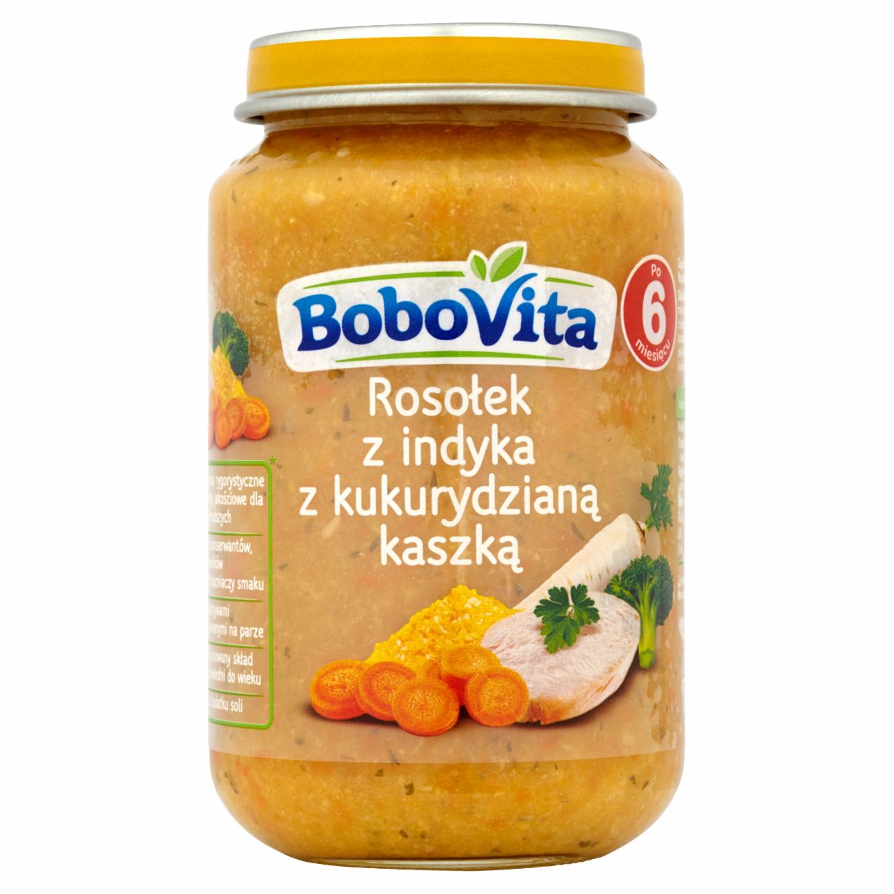 Zdjęcia - BoboVita Rosołek z indyka z kukurydzianą kaszką po 6 miesiącu 190 g