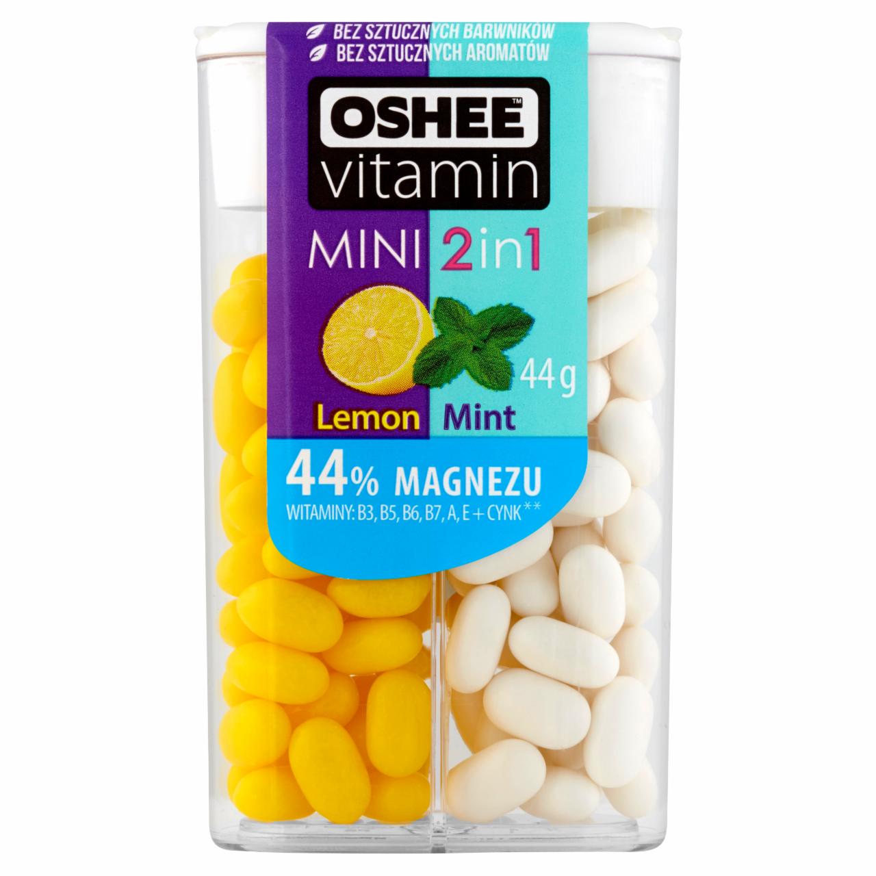 Zdjęcia - Oshee Vitamin Mini 2in1 Drażetki o smaku cytrynowym i miętowym 44 g