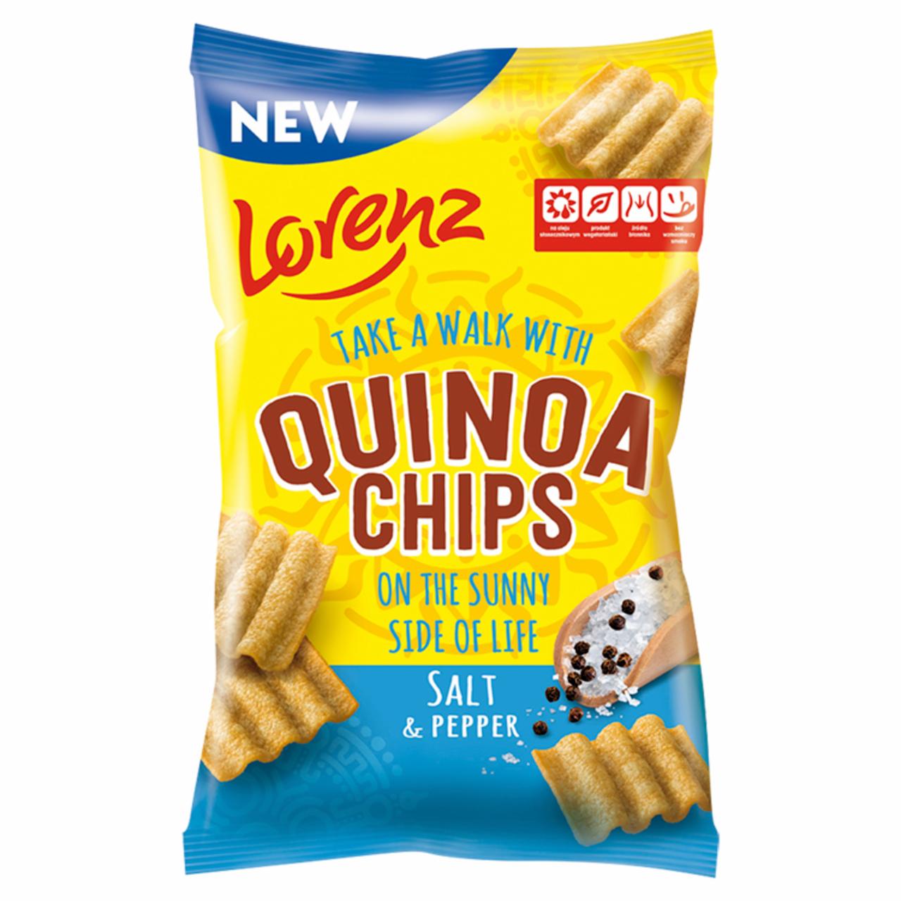Zdjęcia - Lorenz Quinoa Chips Chrupki kukurydziane z solą i pieprzem 70 g