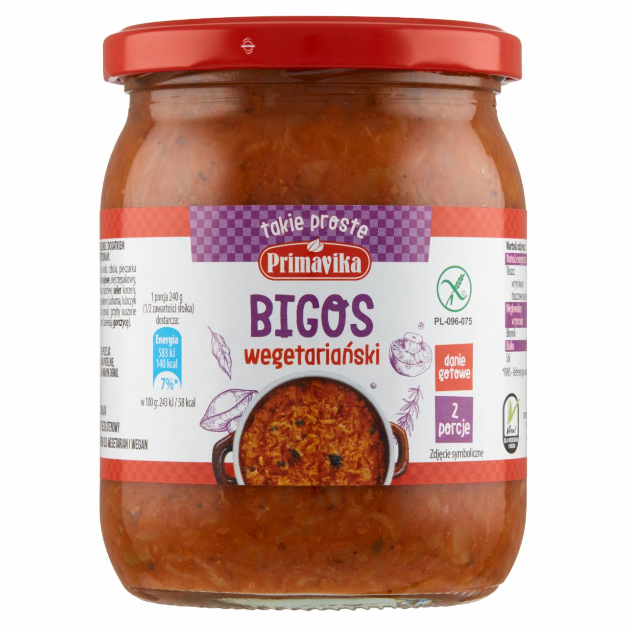 Zdjęcia - Primavika Bigos roślinny 480 g