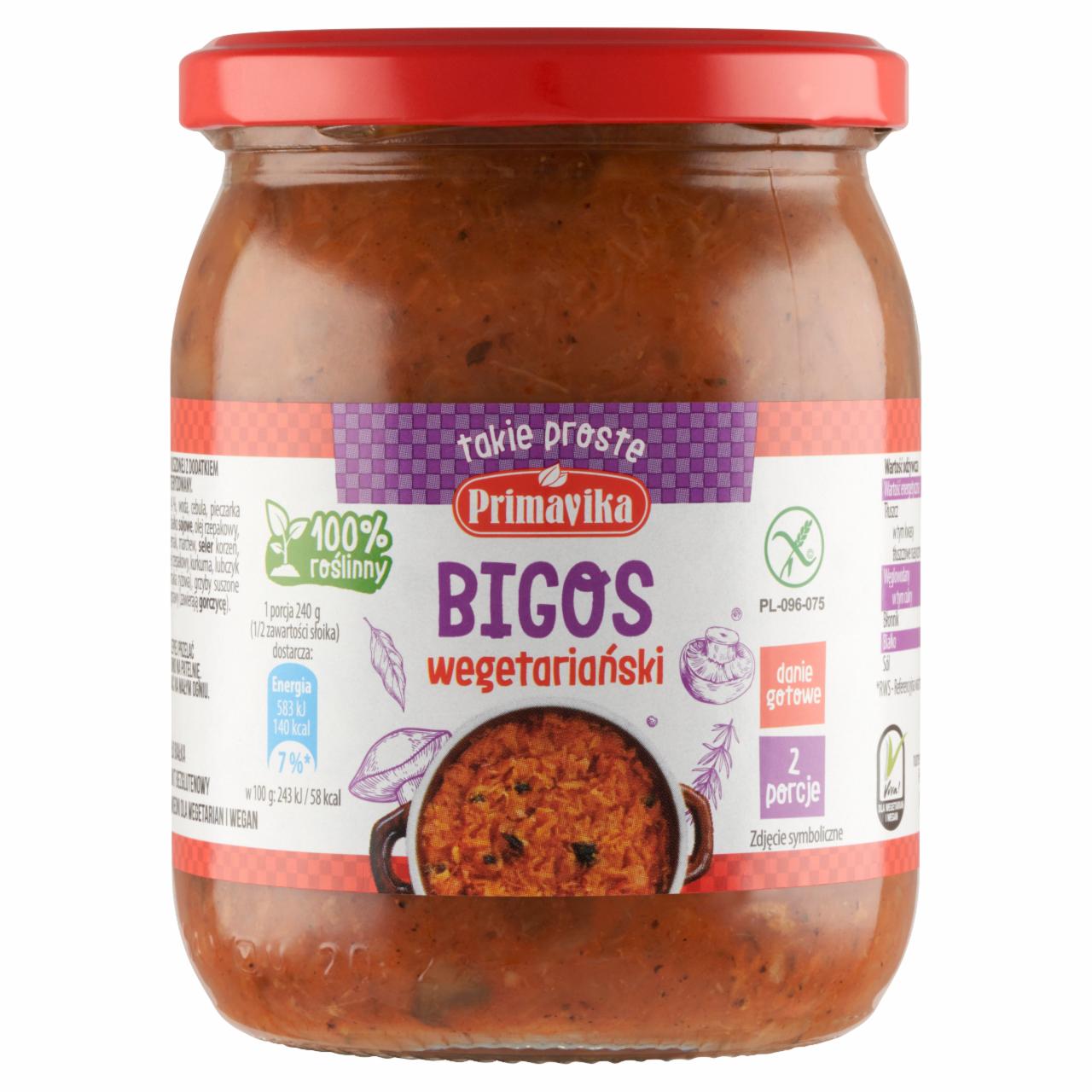 Zdjęcia - Primavika Bigos roślinny 480 g