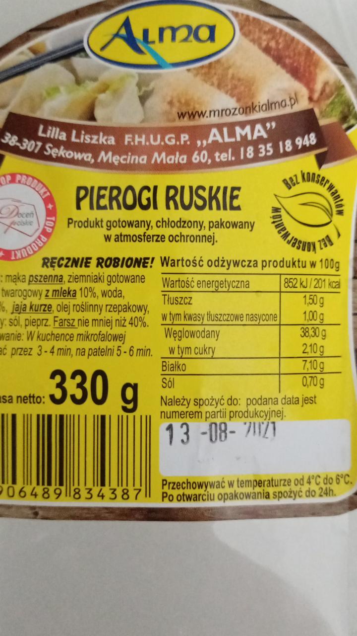 Zdjęcia - Pierogi ruskie Alma