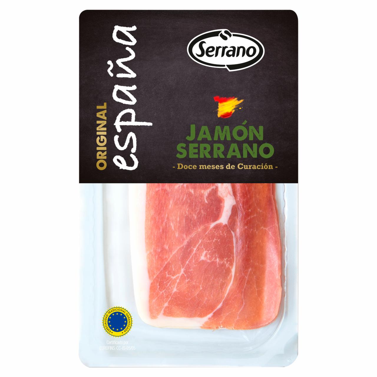 Zdjęcia - Serrano Jamón Serrano Szynka wieprzowa surowa dojrzewająca w plastrach 80 g