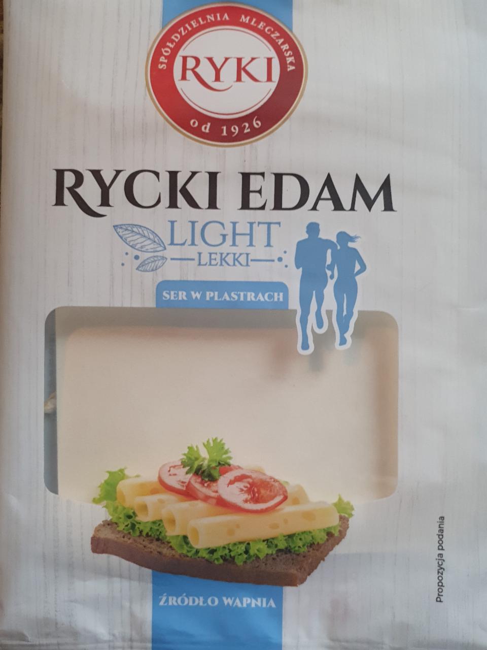 Zdjęcia - Rycki Edam light ser w plastrach Ryki