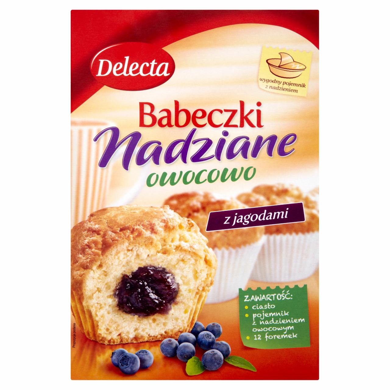 Zdjęcia - Delecta Babeczki nadziane owocowo z jagodami 330 g