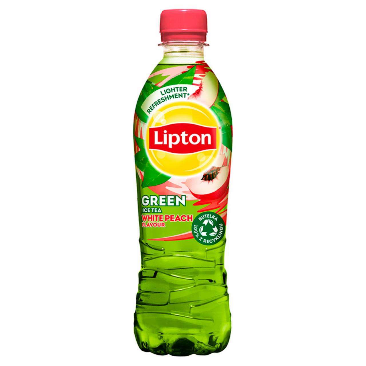 Zdjęcia - Lipton Ice Tea Green White Peach Napój niegazowany 500 ml