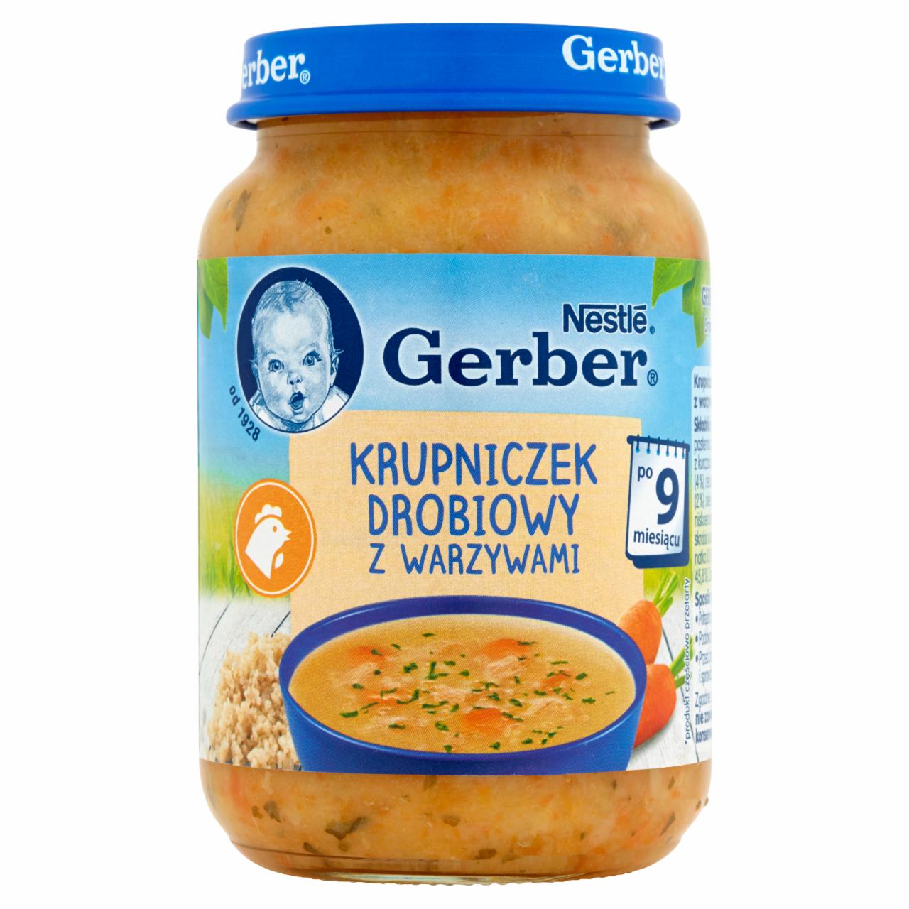 Zdjęcia - Gerber Krupniczek drobiowy z warzywami dla niemowląt po 9. miesiącu 190 g