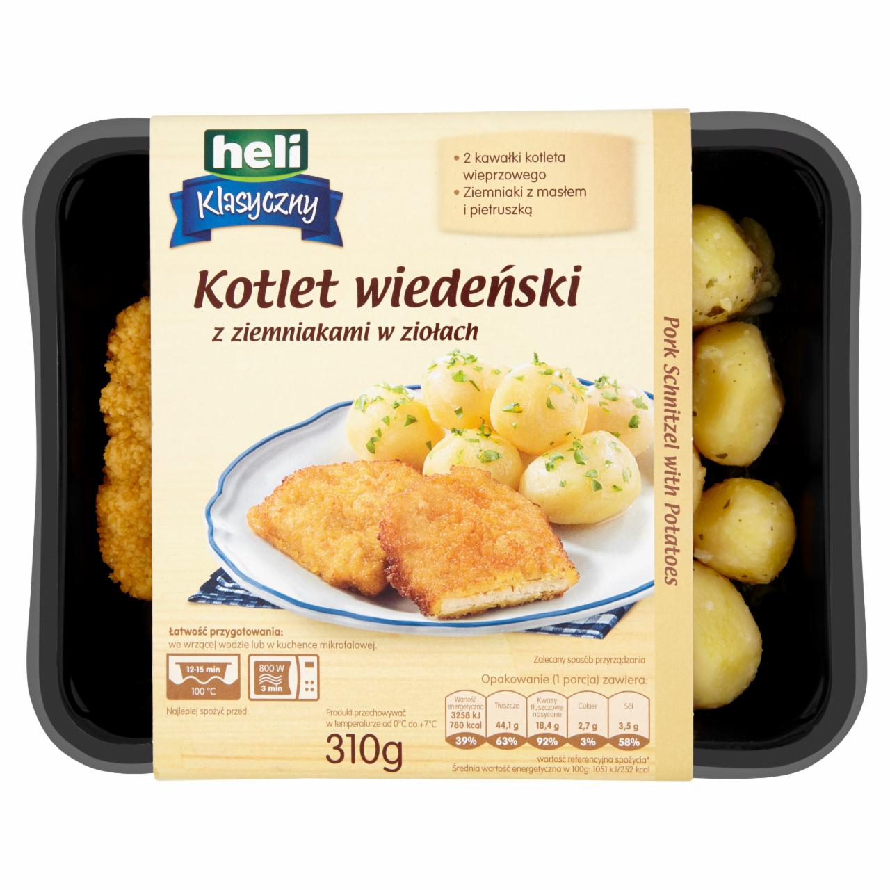 Zdjęcia - Heli Klasyczny Kotlet wiedeński z ziemniakami w ziołach 310 g