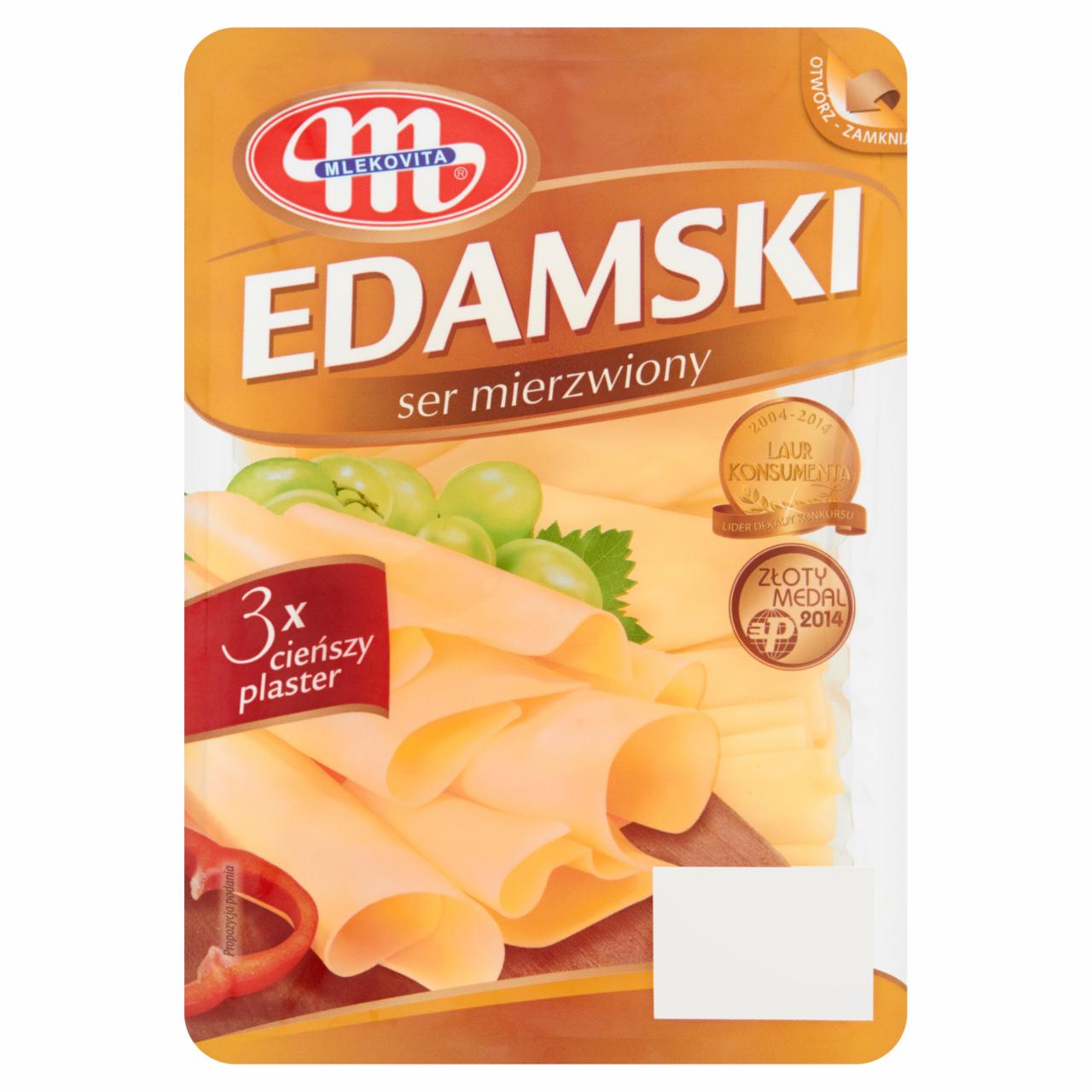 Zdjęcia - Mlekovita Ser Edamski mierzwiony 150 g