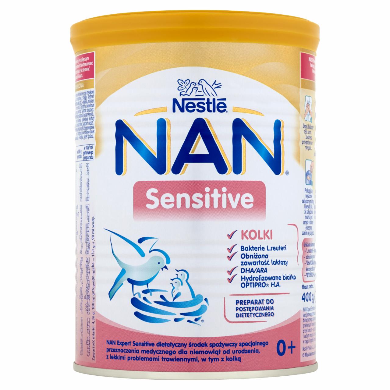 Zdjęcia - NAN Sensitive Mleko początkowe w proszku dla niemowląt od urodzenia 400 g