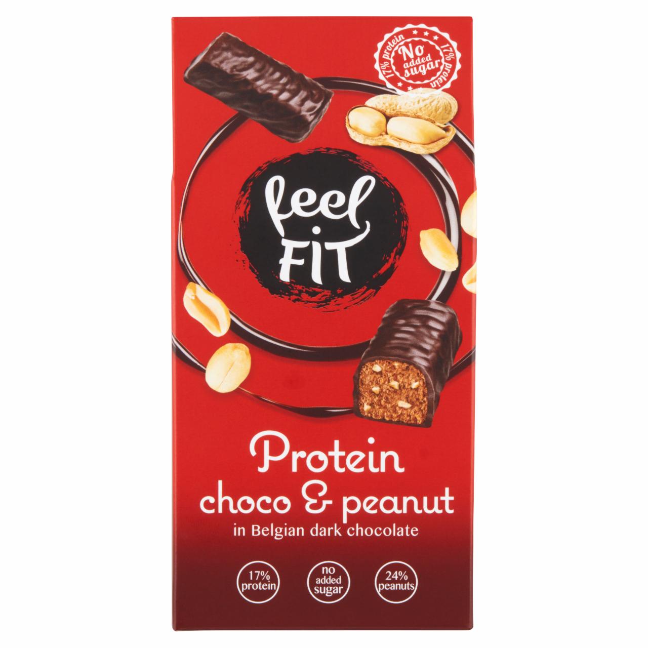 Zdjęcia - Feel Fit Proteinowe czekoladki orzechowe bez dodatku cukru 83 g