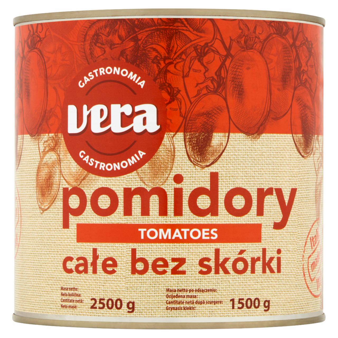 Zdjęcia - Vera Gastronomia Pomidory całe bez skórki 2500 g