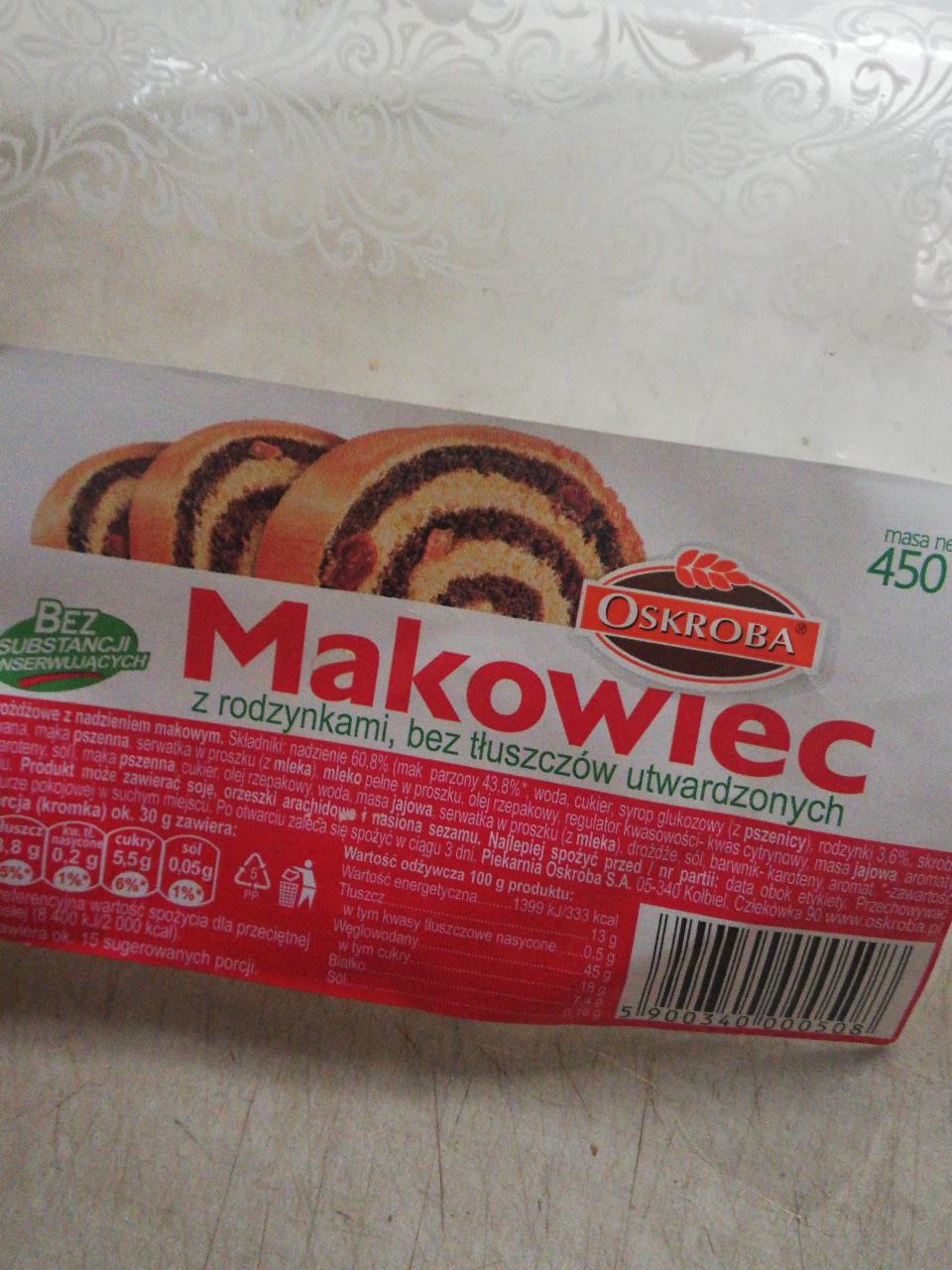 Zdjęcia - Oskroba Makowiec 450 g