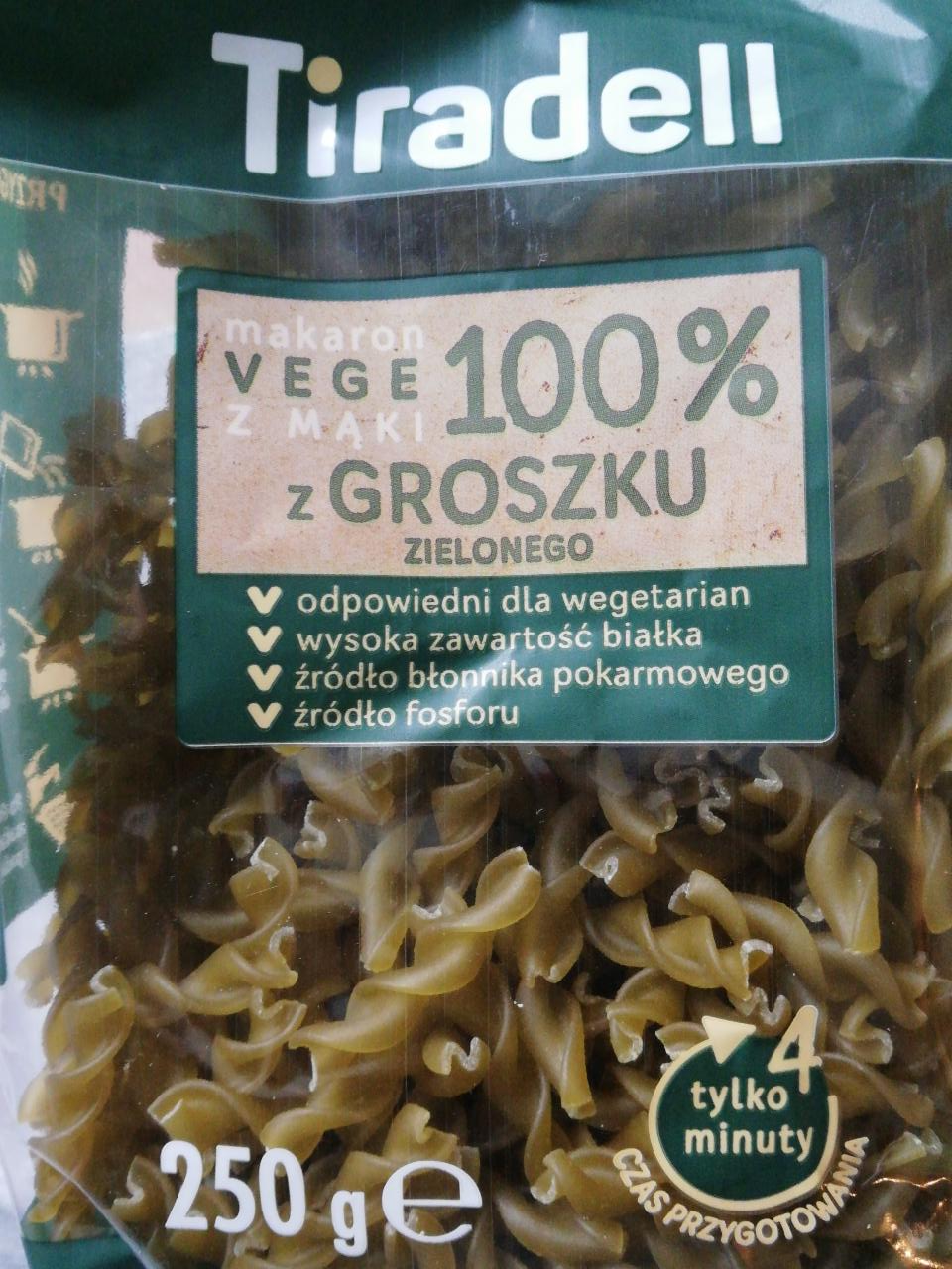 Zdjęcia - makaron Vege z groszku zielonego Tiradel