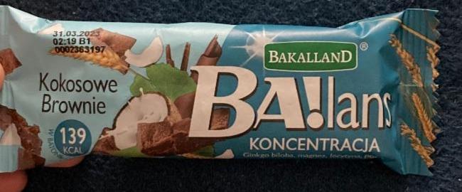 Zdjęcia - BA!lans Koncentracja Kokosowe Brownie Bakalland