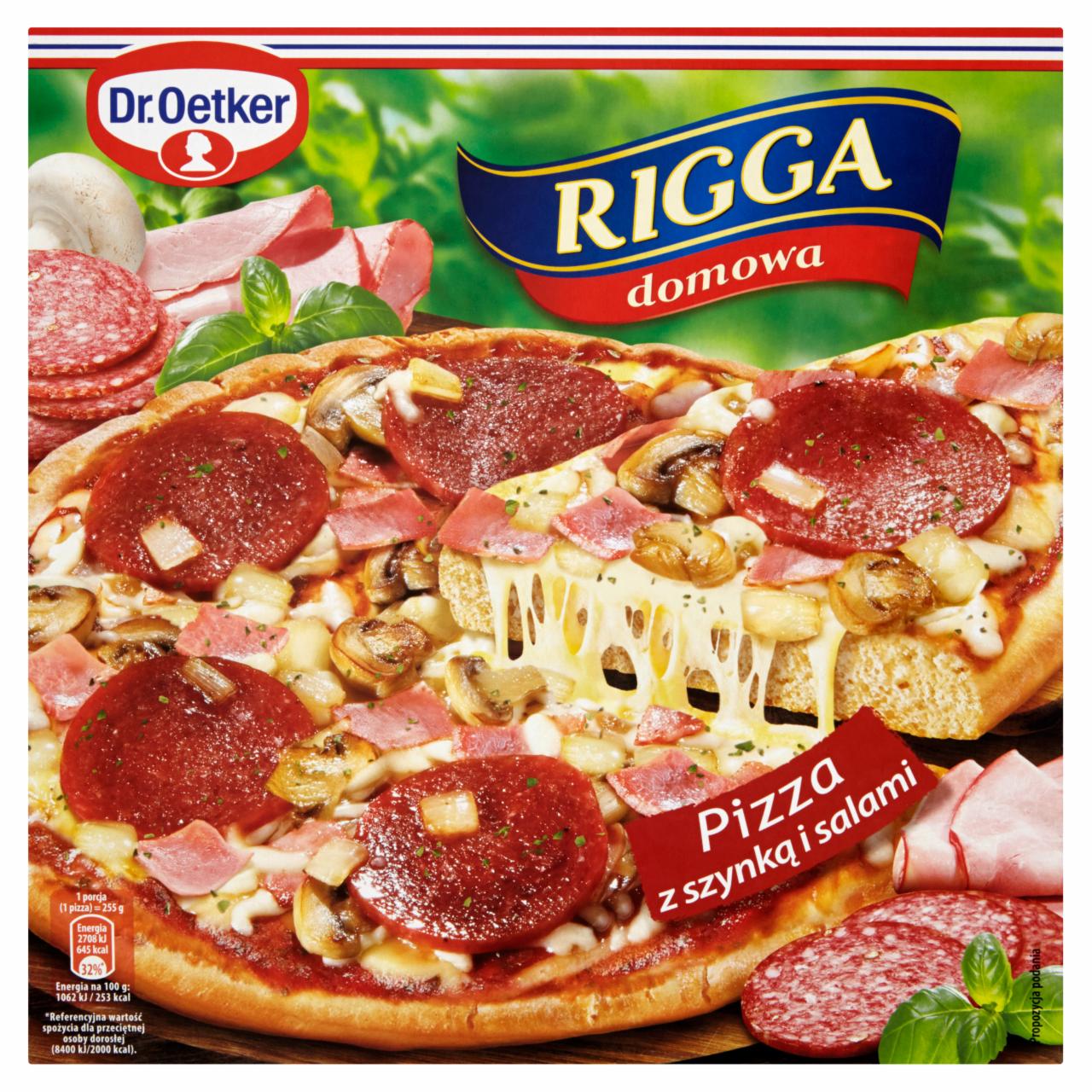 Zdjęcia - Dr. Oetker Rigga Pizza z szynką i salami 255 g
