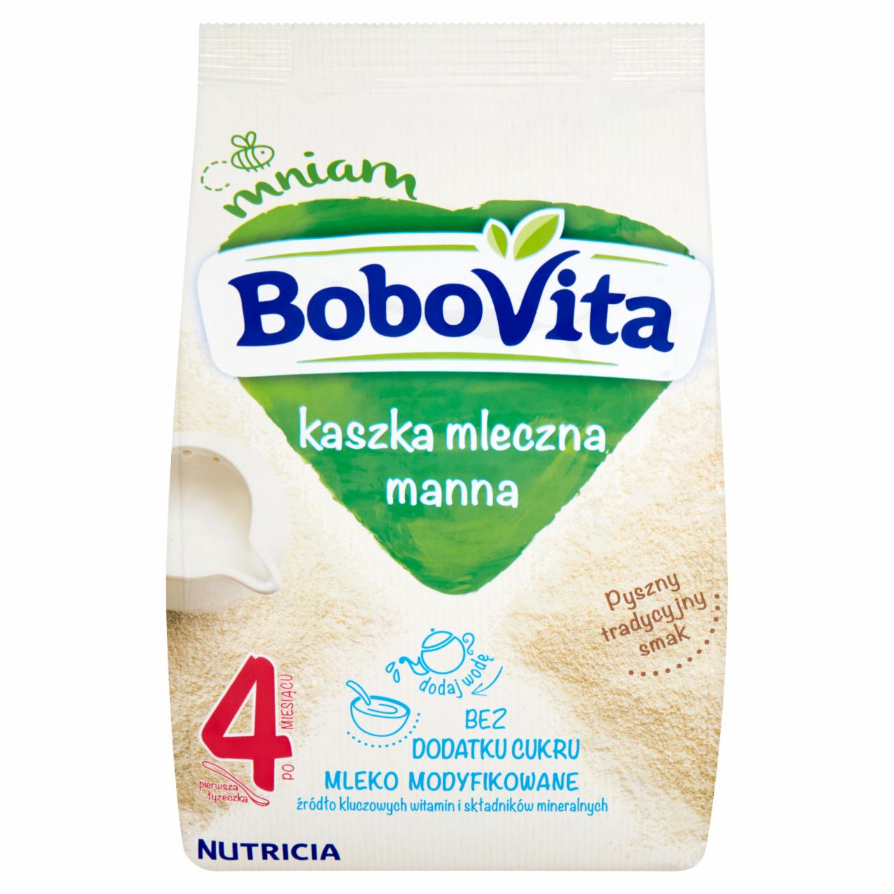 Zdjęcia - BoboVita Kaszka mleczna manna bez dodatku cukru po 4 miesiącu 230 g