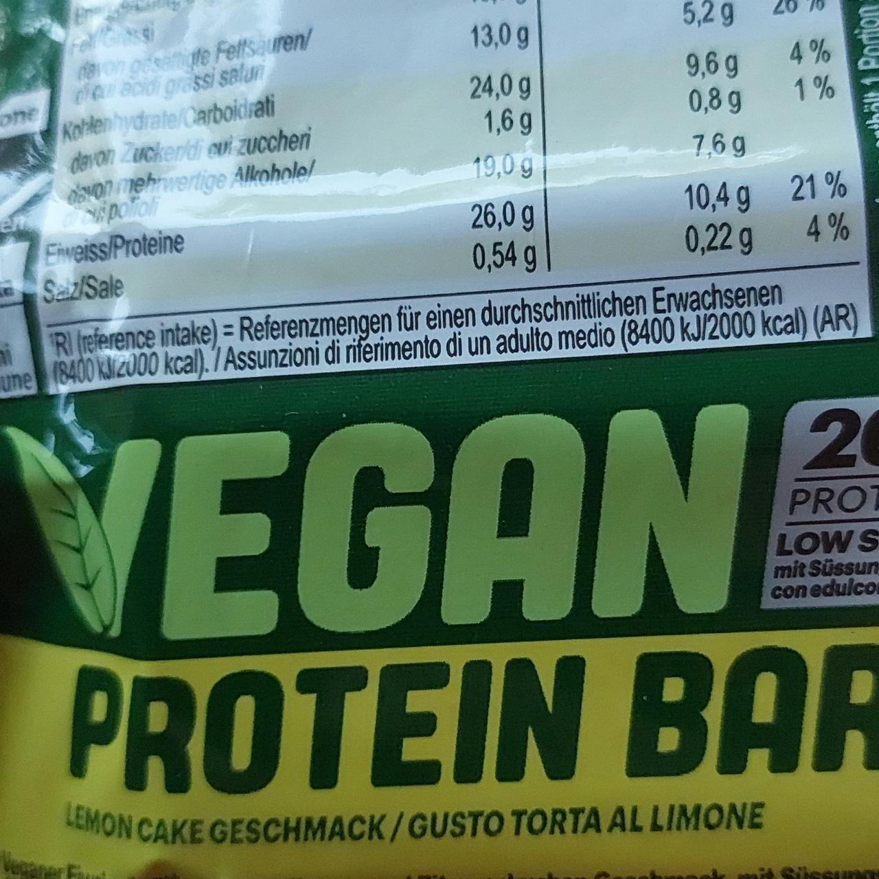 Zdjęcia - Vegan protein bar lemon cake IronMaxx