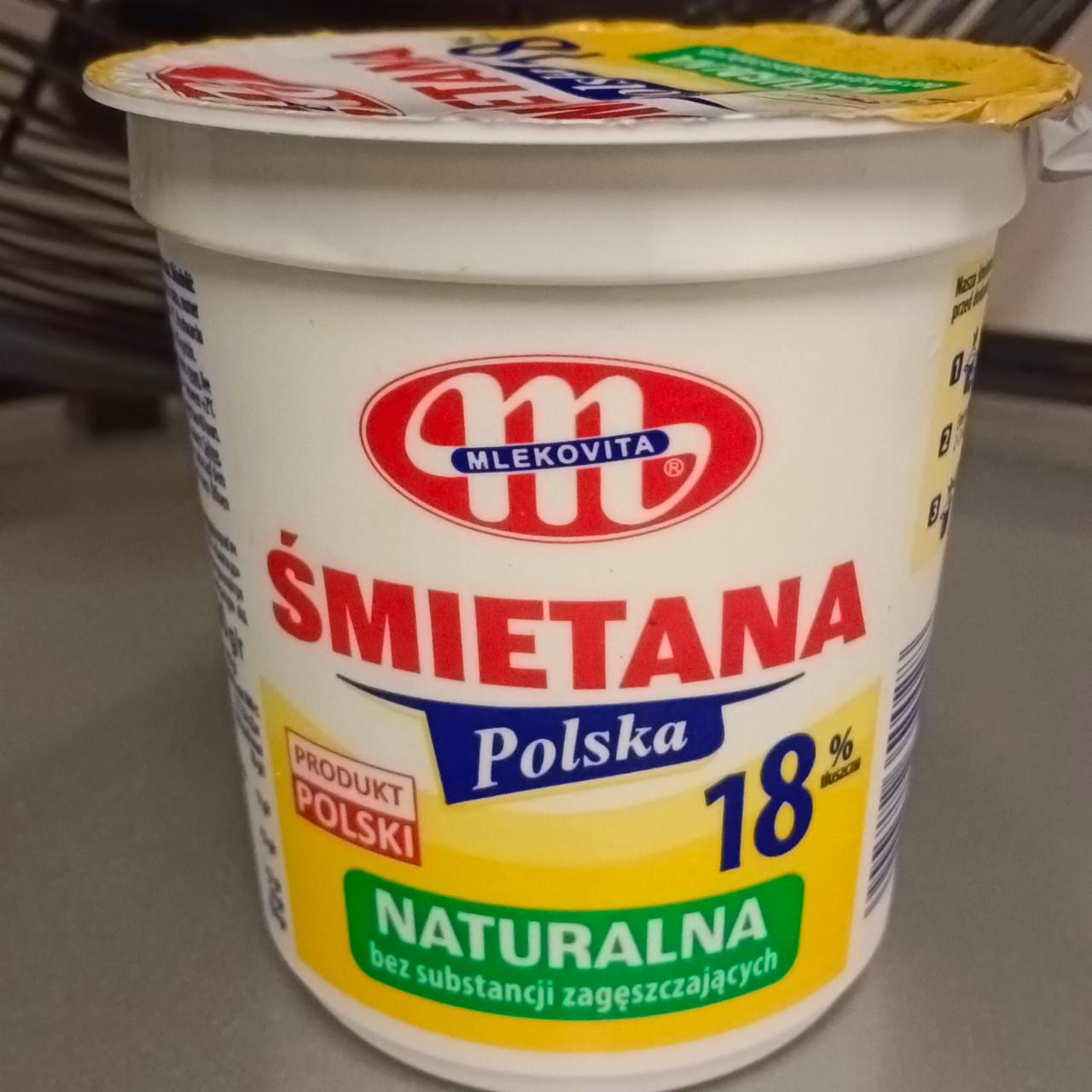 Zdjęcia - Mlekovita Śmietana Polska gęsta 18% 400 g