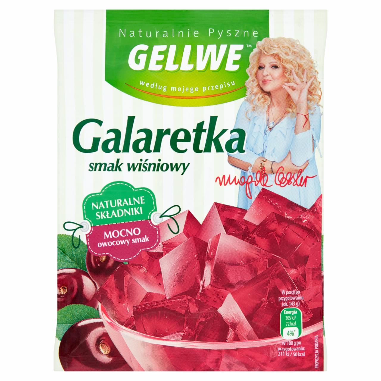 Zdjęcia - Gellwe Naturalnie Pyszne Galaretka smak wiśniowy 75 g