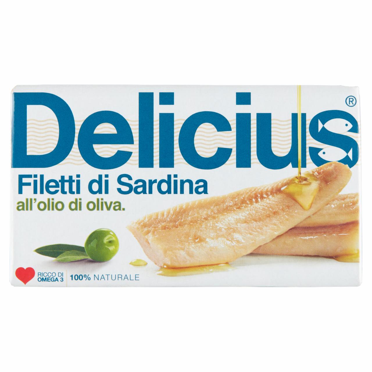 Zdjęcia - Delicius Filety z sardynek w oliwie z oliwek 120 g