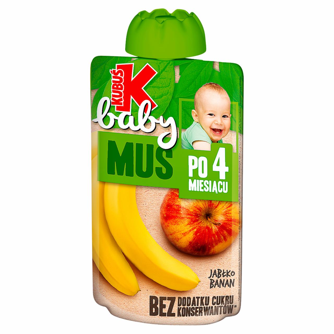 Zdjęcia - Baby Mus po 4 miesiącu jabłko banan Kubuś