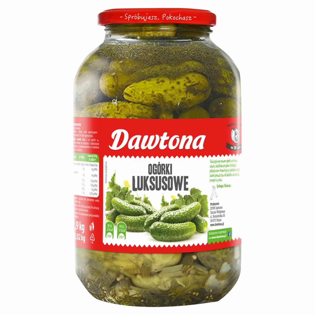 Zdjęcia - Dawtona Ogórki luksusowe 1,9 kg