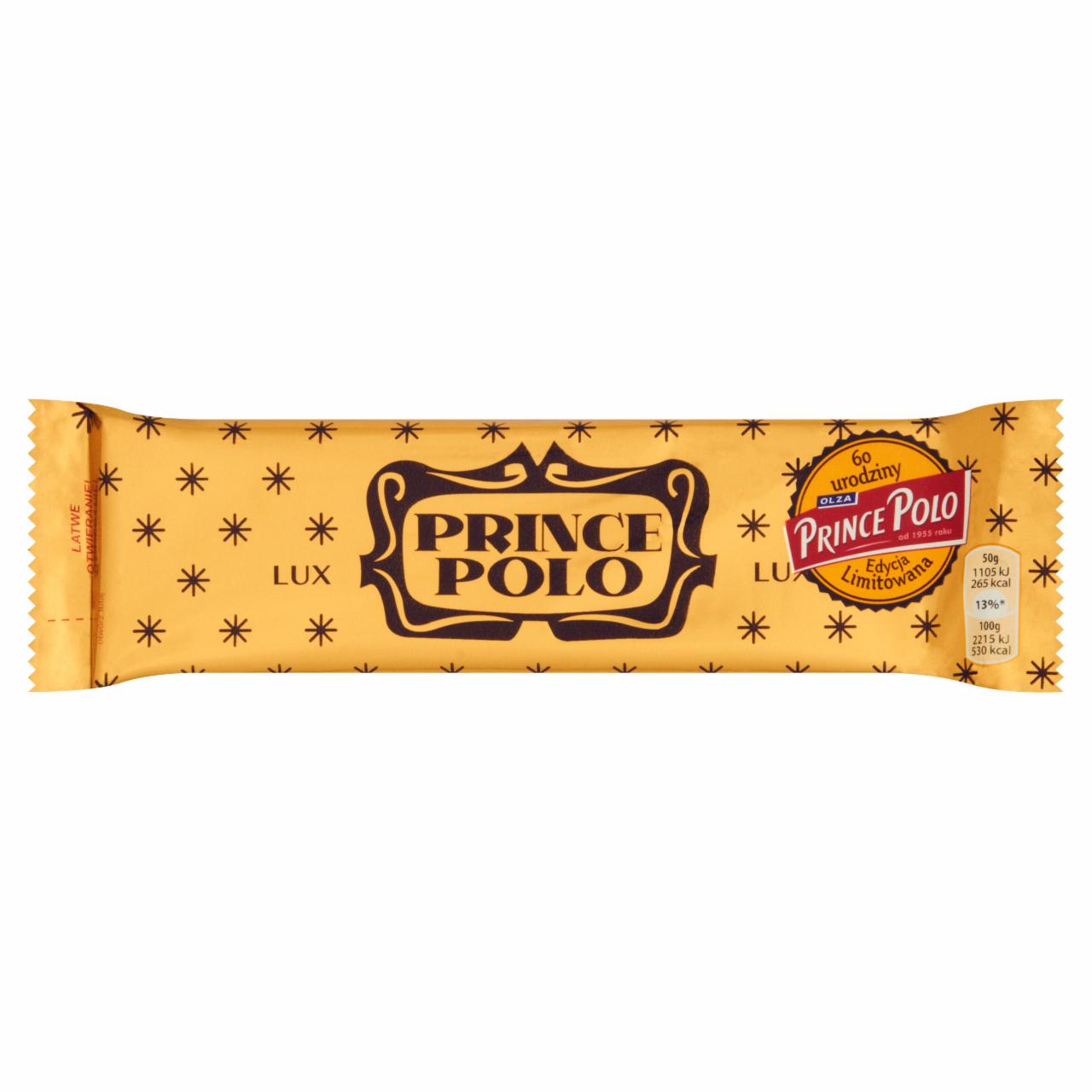 Zdjęcia - Olza Prince Polo Kruchy wafelek z kremem kakaowym oblany czekoladą 50 g