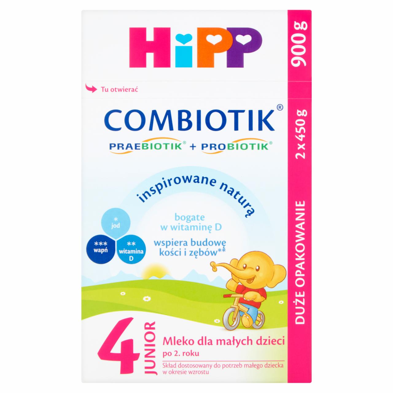 Zdjęcia - HiPP Junior Combiotik 4 Mleko dla małych dzieci po 2. roku 900 g (2 sztuki)
