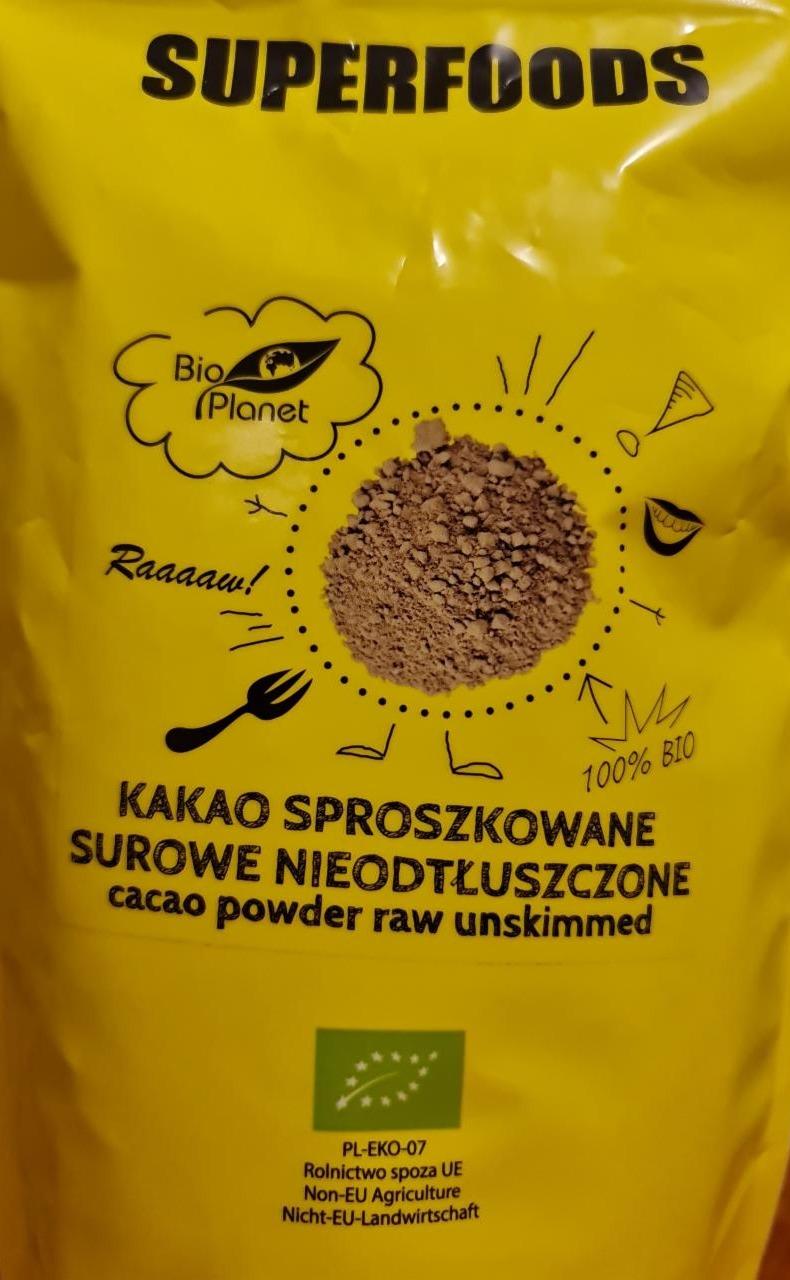 Zdjęcia - KAKAO SPROSZKOWANE SUROWE NIEODTŁUSZCZONE BIO - BIO PLANET