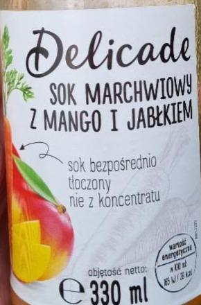 Zdjęcia - Sok marchwiowy z mango i jablkiem Delicade