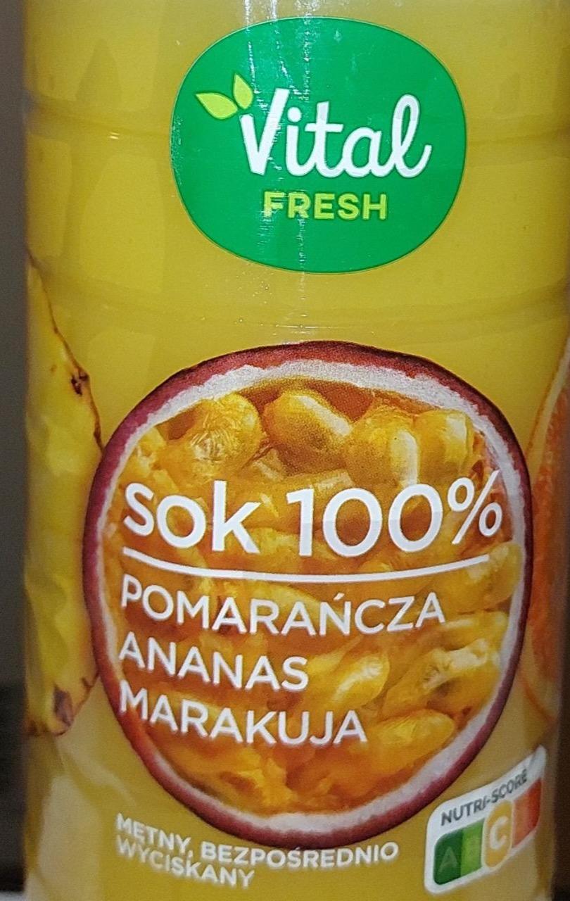 Zdjęcia - Sok 100% pomarańcza ananas marakuja Vital Fresh