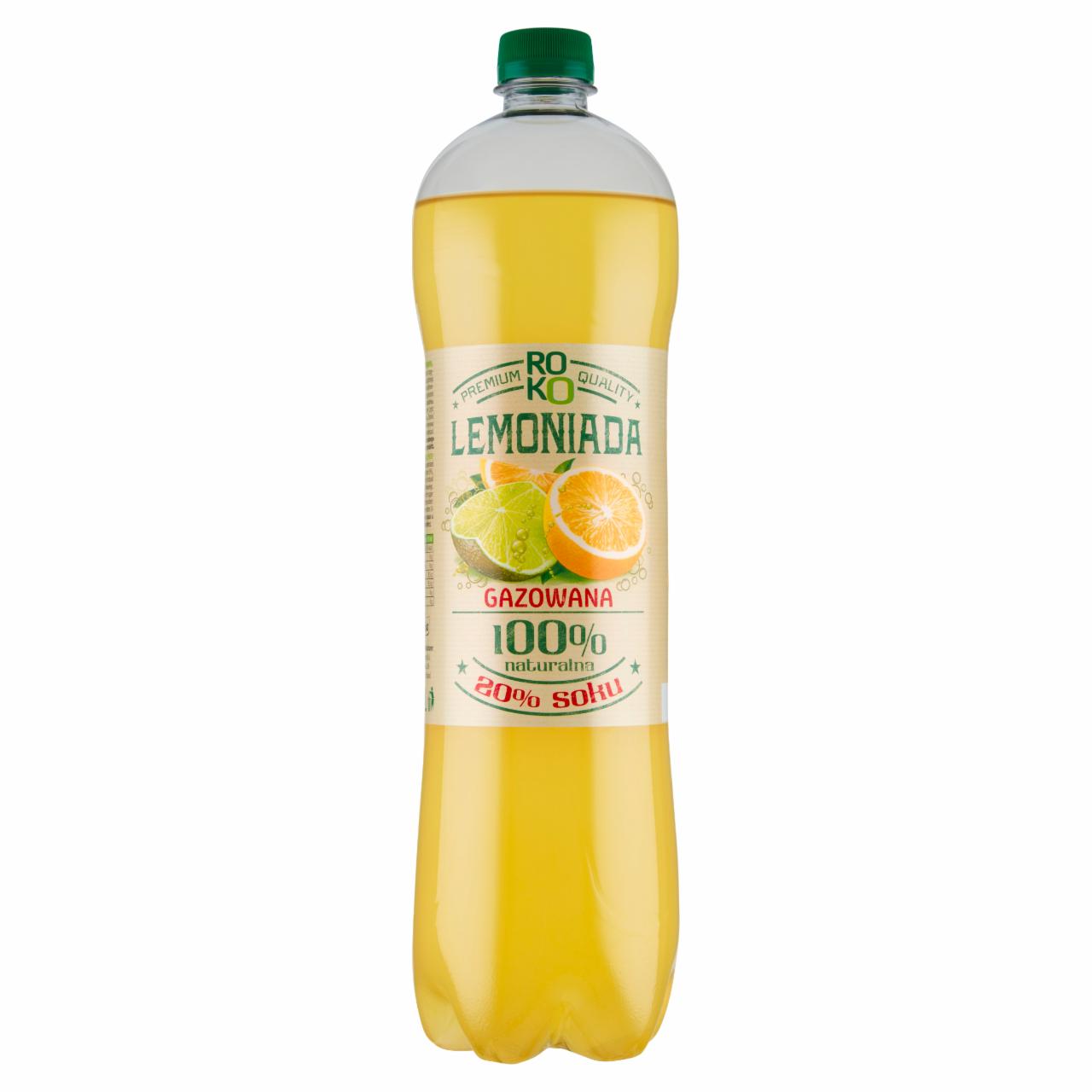 Zdjęcia - ROKO Lemoniada gazowana o smaku cytrynowo-limonkowym 1,25 l
