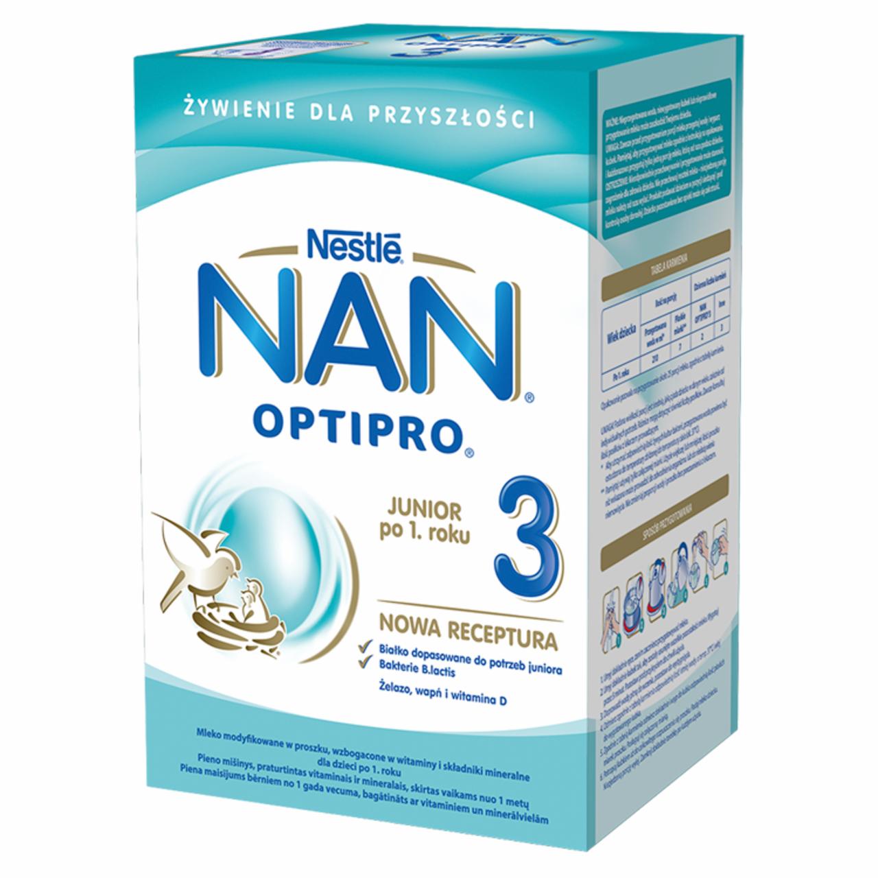 Zdjęcia - NAN OPTIPRO 3 Mleko modyfikowane dla dzieci po 1. roku 800 g (2 x 400 g)