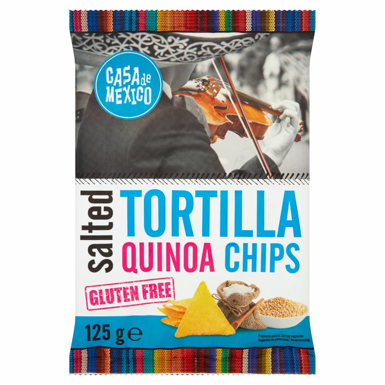 Zdjęcia - Casa de Mexico Tortilla Chipsy z quinoa naturalne solone bezglutenowe 125 g