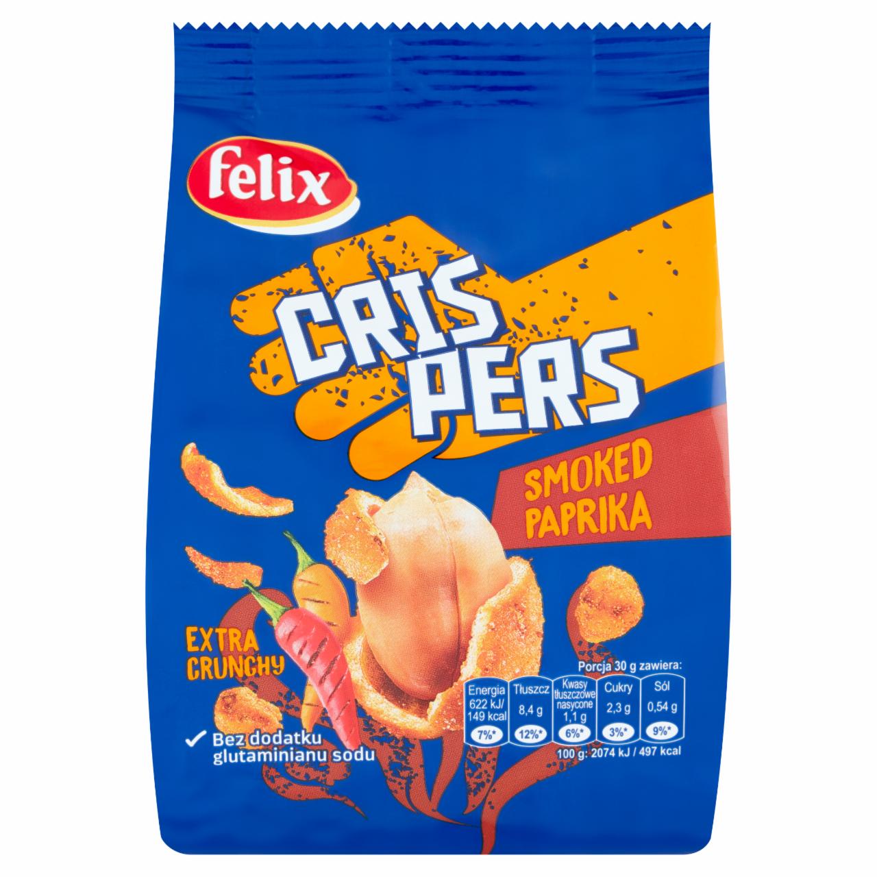 Zdjęcia - Crispers Orzeszki ziemne smażone w skorupce o smaku paprykowym 125 g Felix