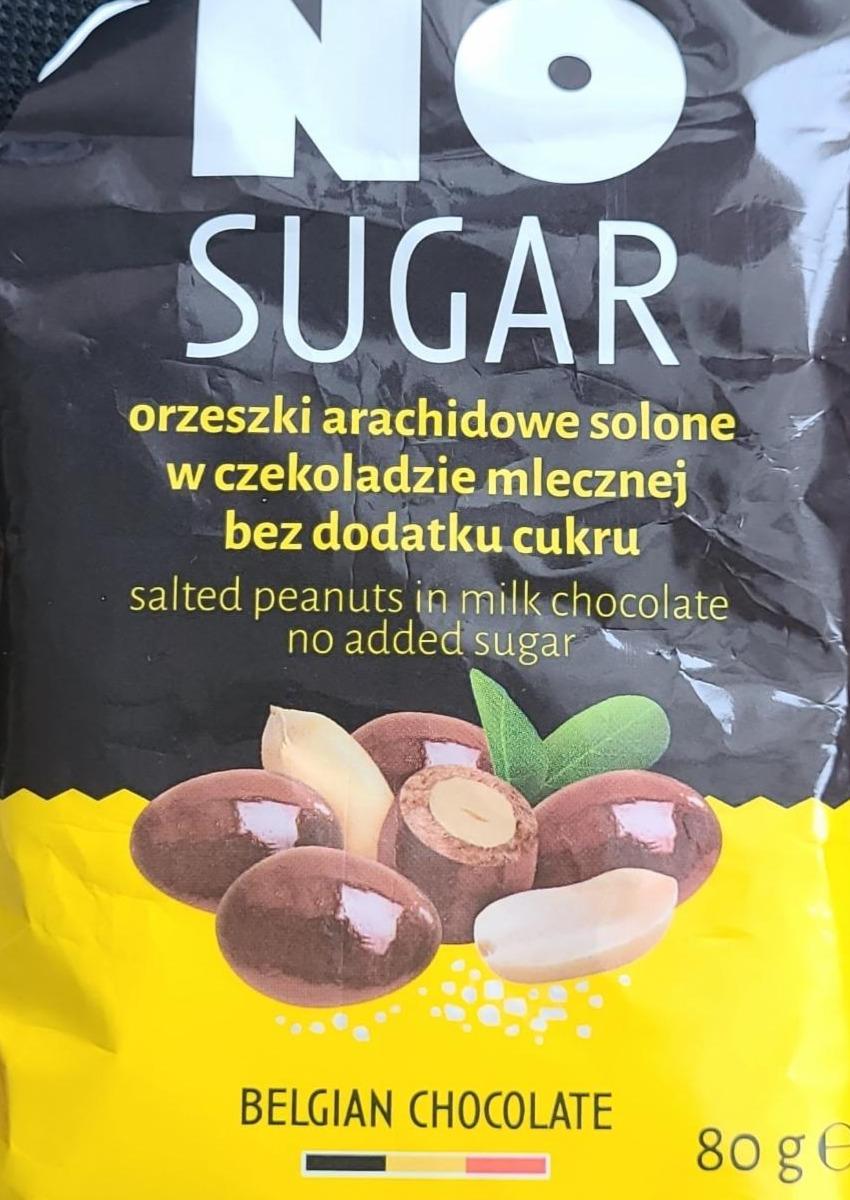 Zdjęcia - Orzeszki arachidowe solone w czekoladzie mlecznej NO SUGAR