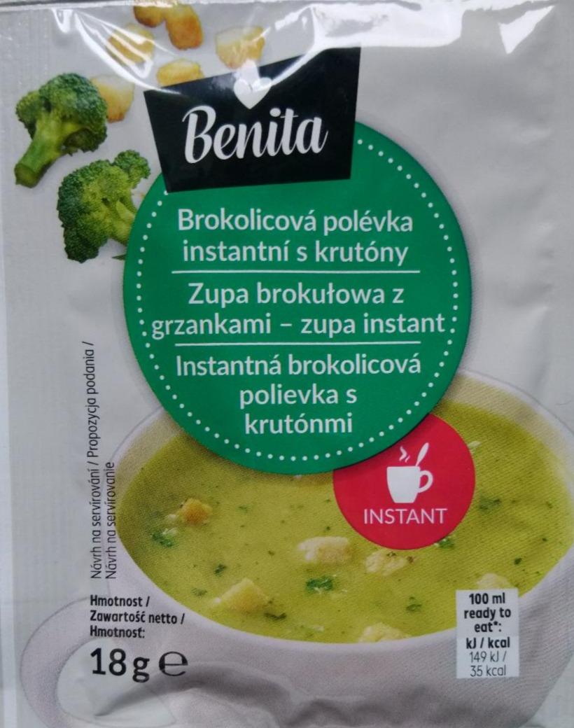 Zdjęcia - zupa brokułowa z grzankami instant Benita