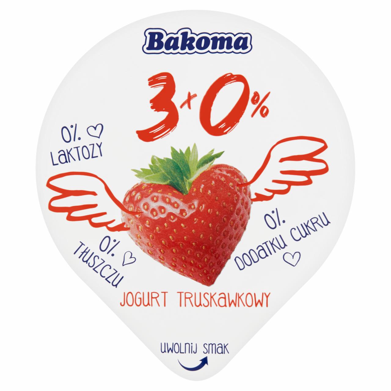 Zdjęcia - Bakoma 3x0% Jogurt truskawkowy 140 g