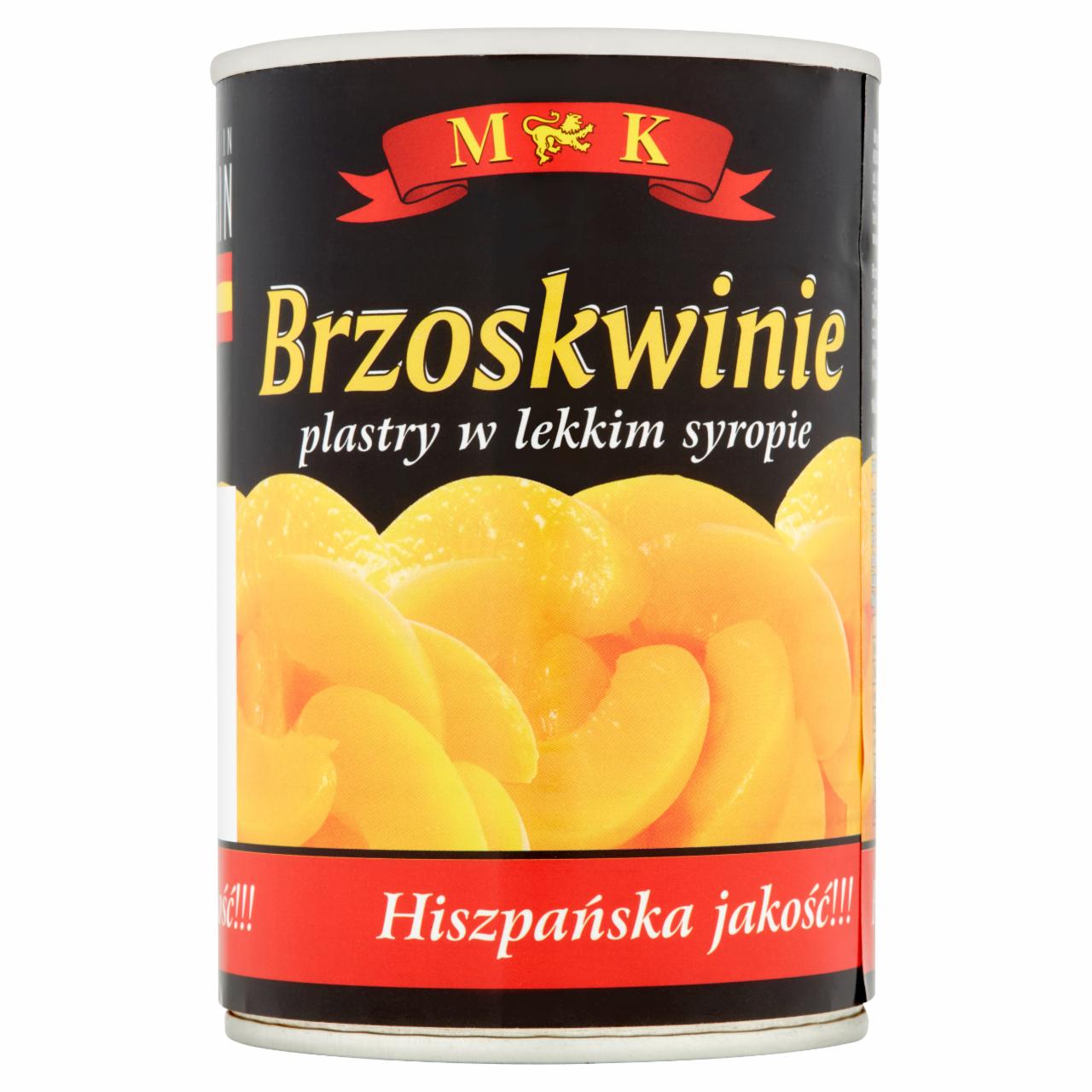 Zdjęcia - MK Brzoskwinie plastry w lekkim syropie 420 g