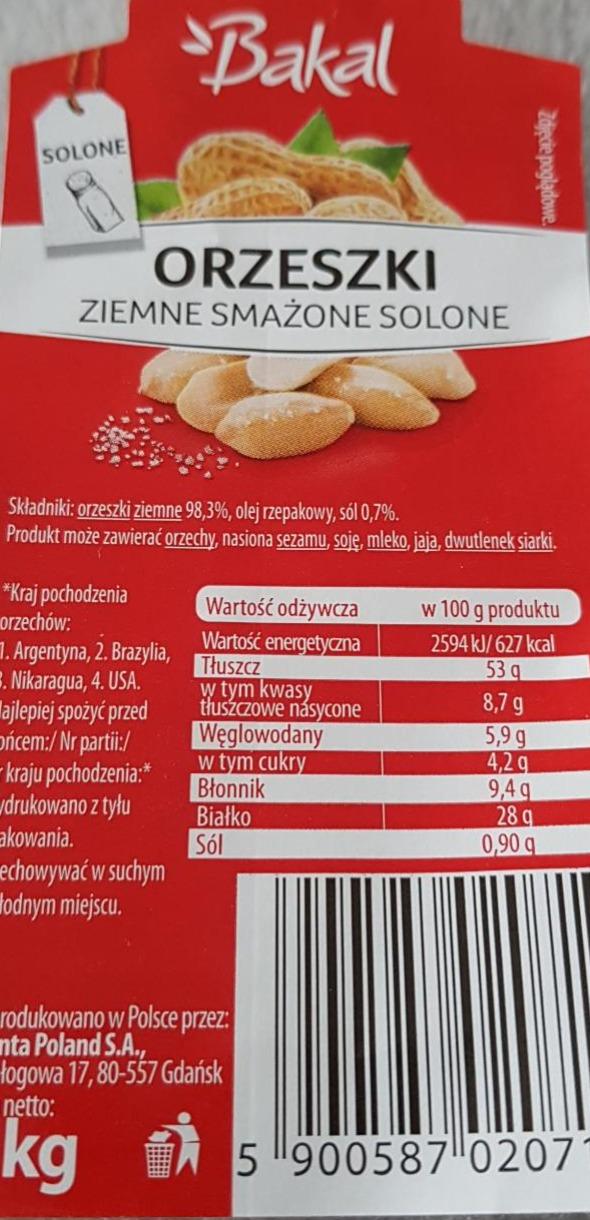 Zdjęcia - Orzeszki ziemne smażone solone Bakal