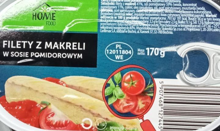 Zdjęcia - Filety z makreli w sosie pomidorowym Home Food