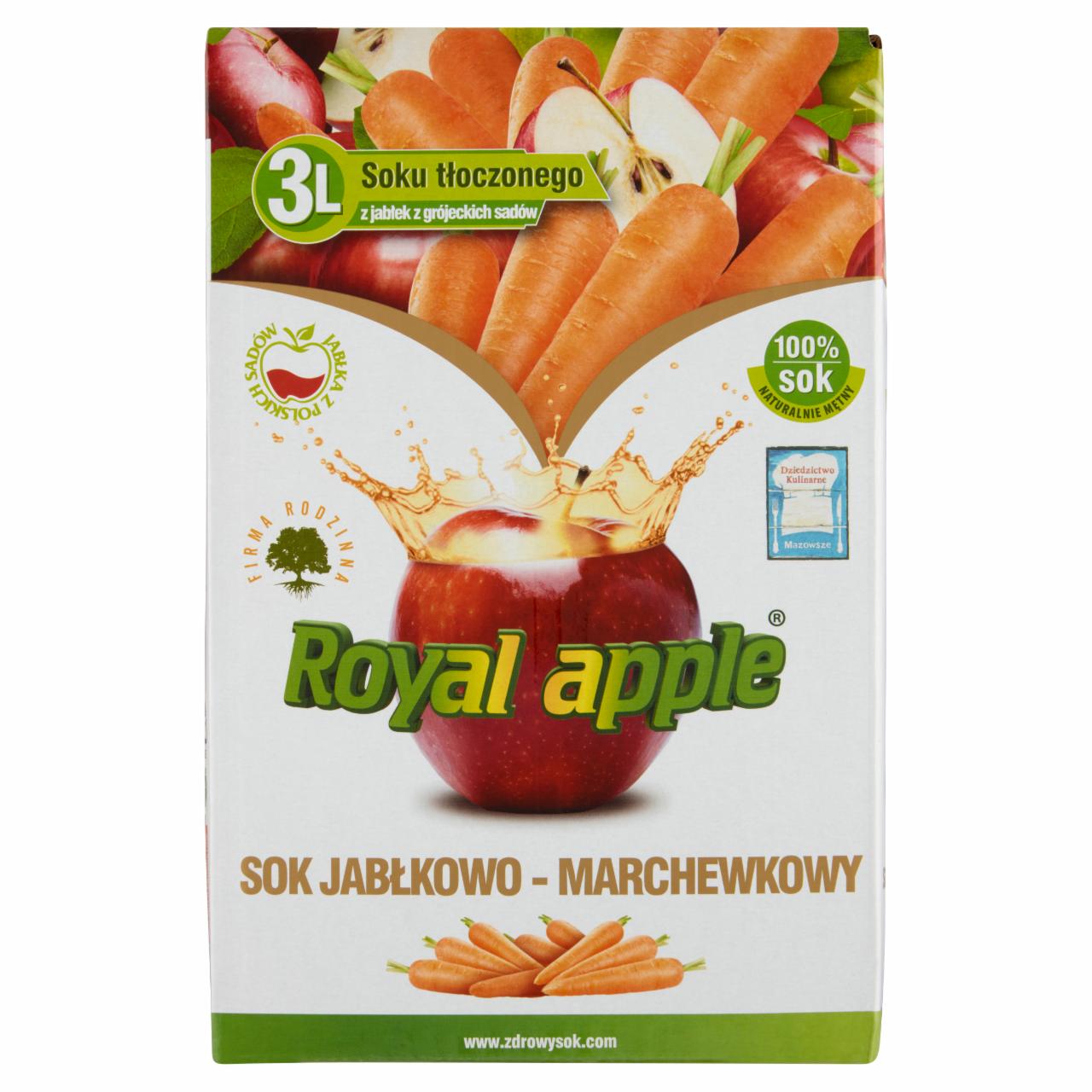 Zdjęcia - Royal apple Sok jabłkowo-marchewkowy 3 l