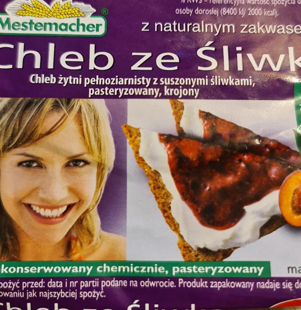 Zdjęcia - Mestemacher Chleb żytni pełnoziarnisty ze śliwką 250 g